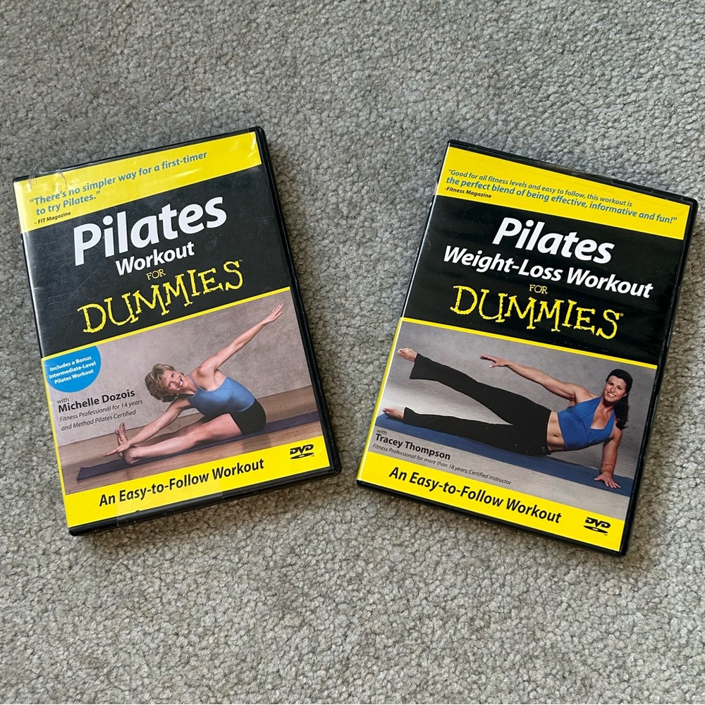 Set of two Pilates for Dummies DVDs